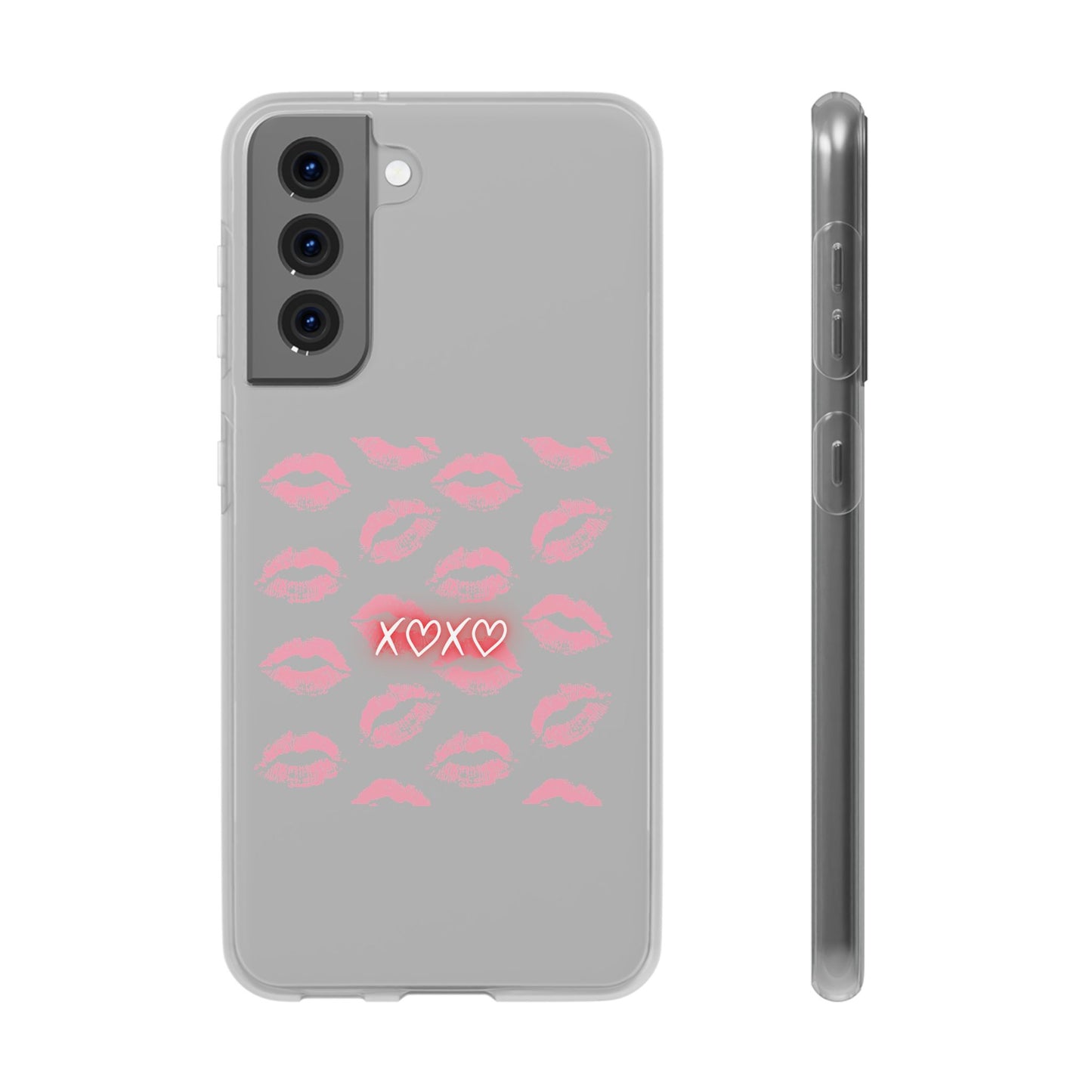 Kiss Print Phone Case - Stylish Flexi Case, Cute Phone Cover, Gift for Her, Trendy Accessories, Valentine's Day, Romantic Style