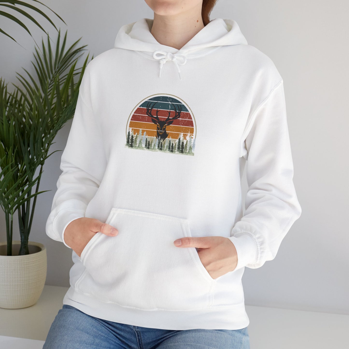 Stylish Unisex Hoodie with Retro Mountain Design, Cozy Apparel, Perfect for Outdoor Lovers, Gifts for Him or Her, Casual Wear