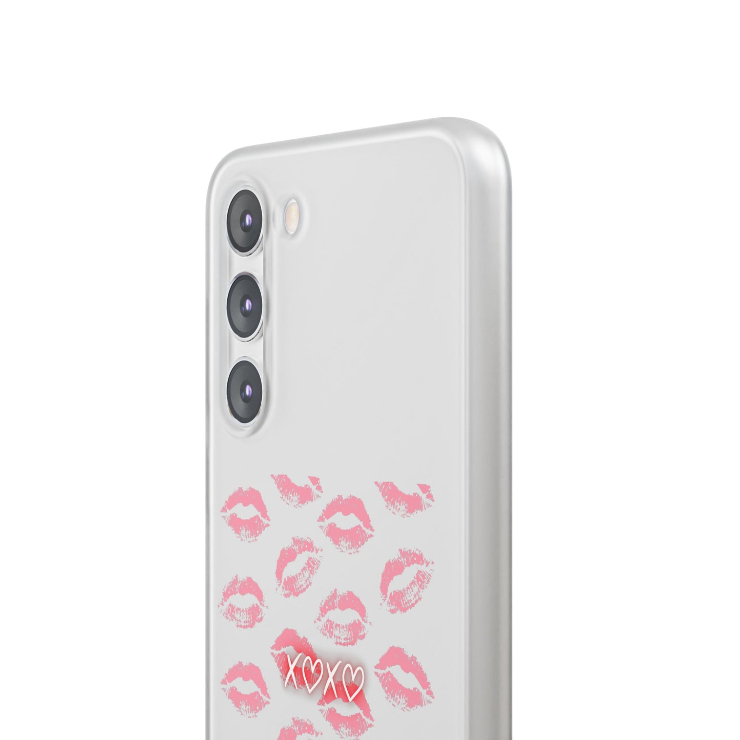 Kiss Print Phone Case - Stylish Flexi Case, Cute Phone Cover, Gift for Her, Trendy Accessories, Valentine's Day, Romantic Style