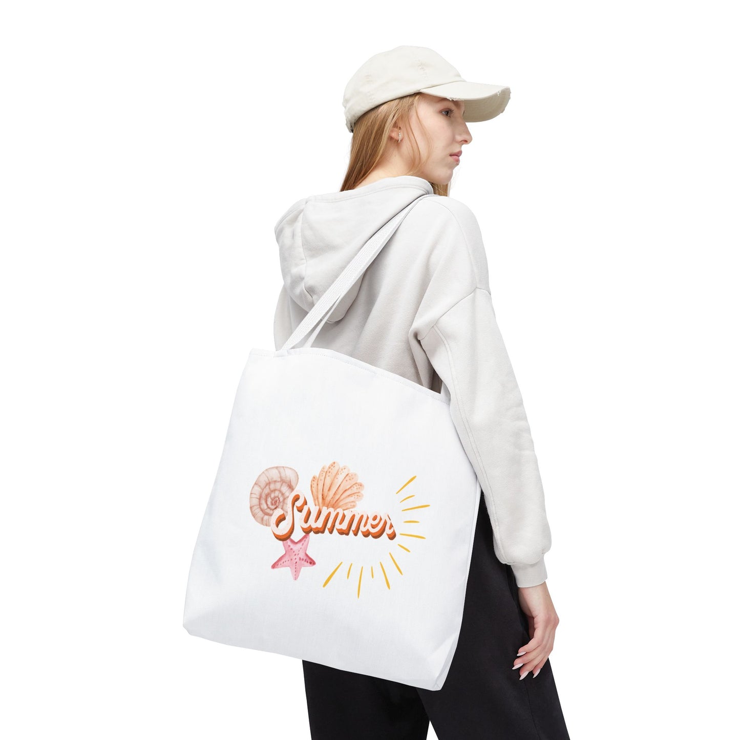 Summer Vibes Tote Bag, Beach Bag, Casual Carryall, Eco-Friendly Tote, Vacation Accessory, Gift for Her