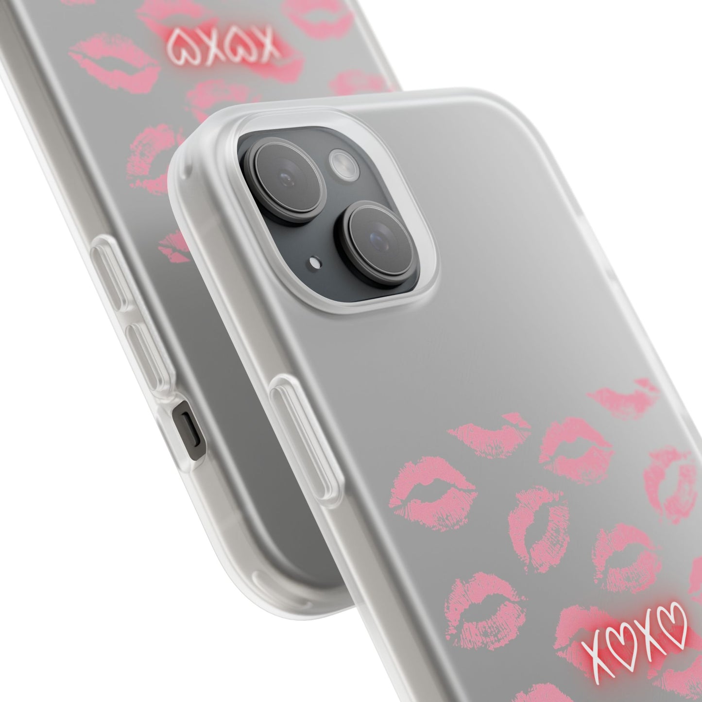 Kiss Print Phone Case - Stylish Flexi Case, Cute Phone Cover, Gift for Her, Trendy Accessories, Valentine's Day, Romantic Style