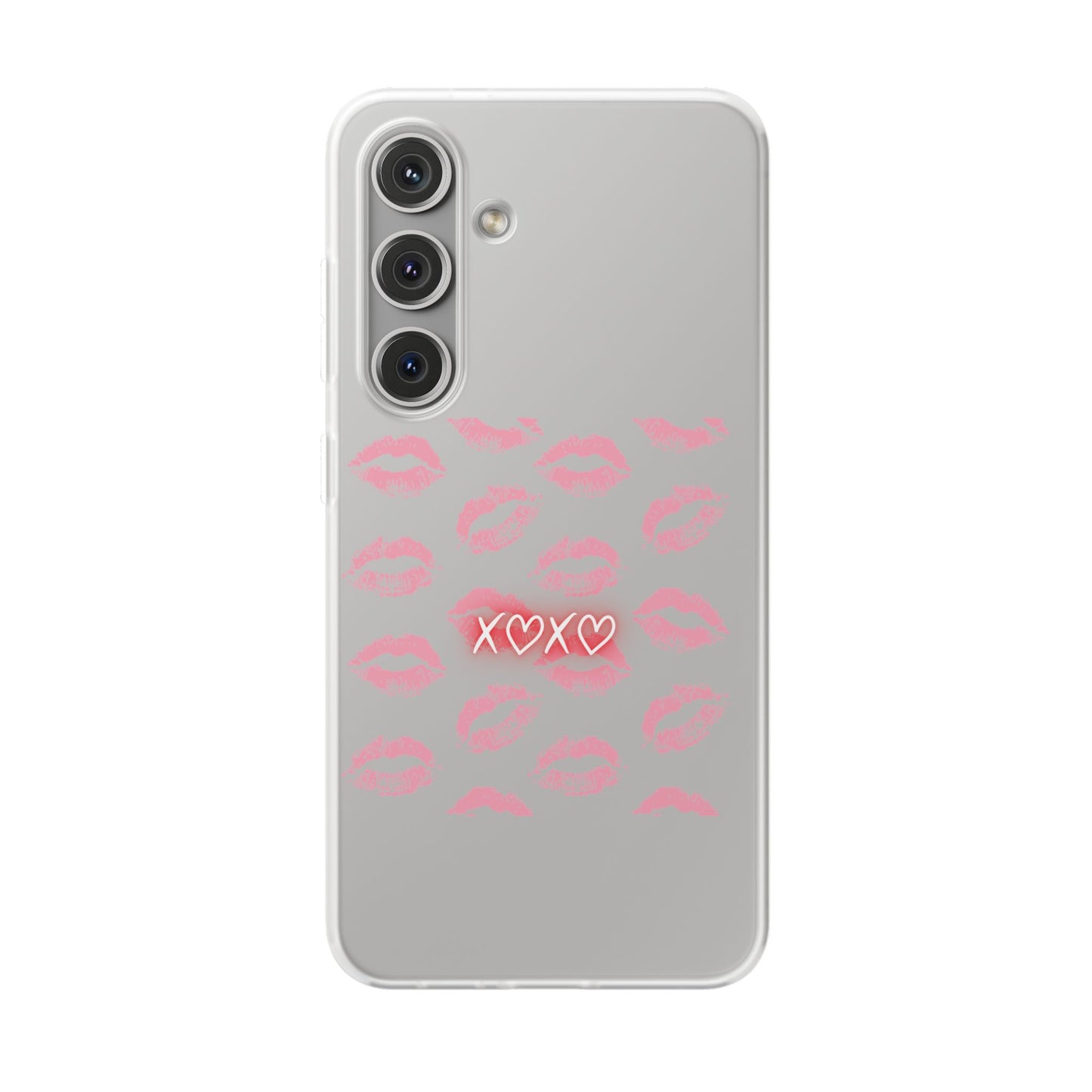 Kiss Print Phone Case - Stylish Flexi Case, Cute Phone Cover, Gift for Her, Trendy Accessories, Valentine's Day, Romantic Style