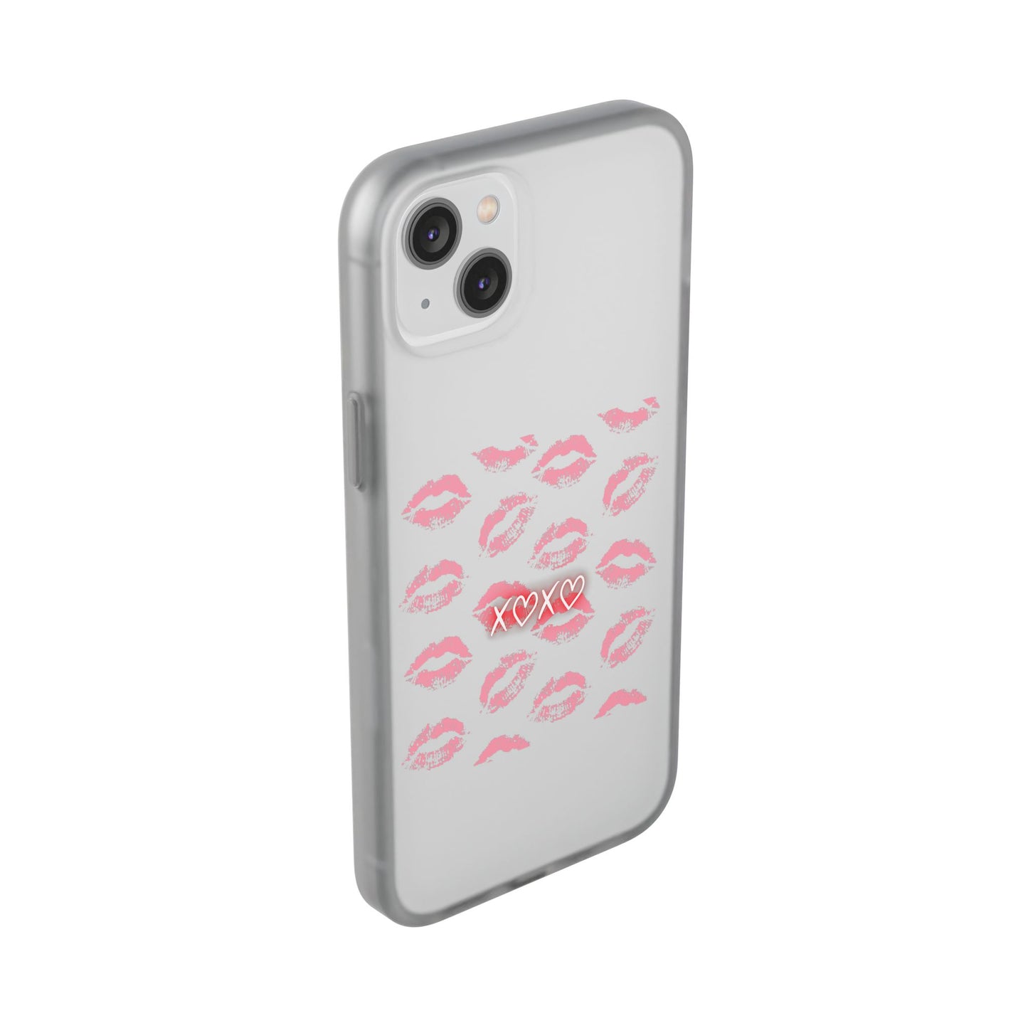 Kiss Print Phone Case - Stylish Flexi Case, Cute Phone Cover, Gift for Her, Trendy Accessories, Valentine's Day, Romantic Style