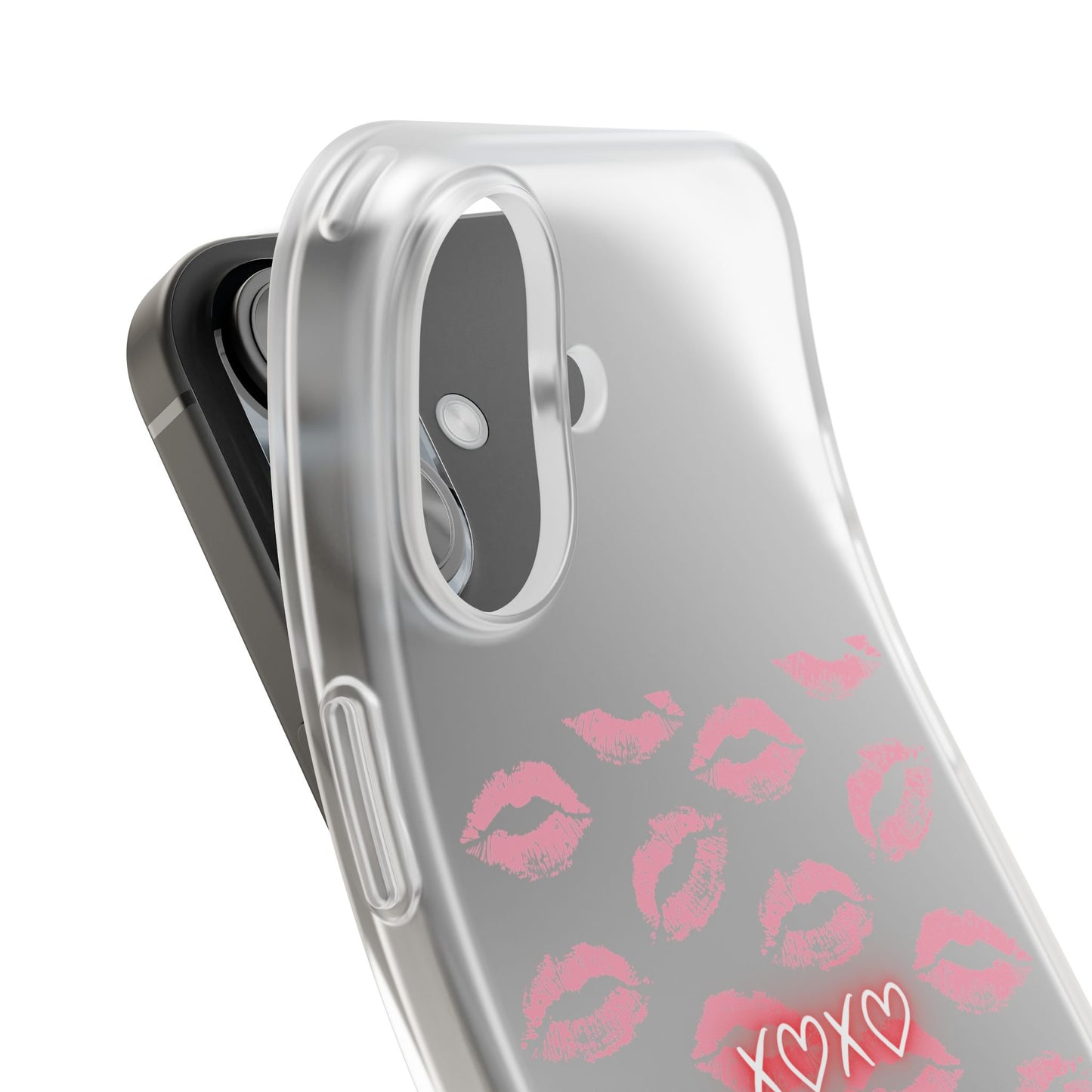 Kiss Print Phone Case - Stylish Flexi Case, Cute Phone Cover, Gift for Her, Trendy Accessories, Valentine's Day, Romantic Style