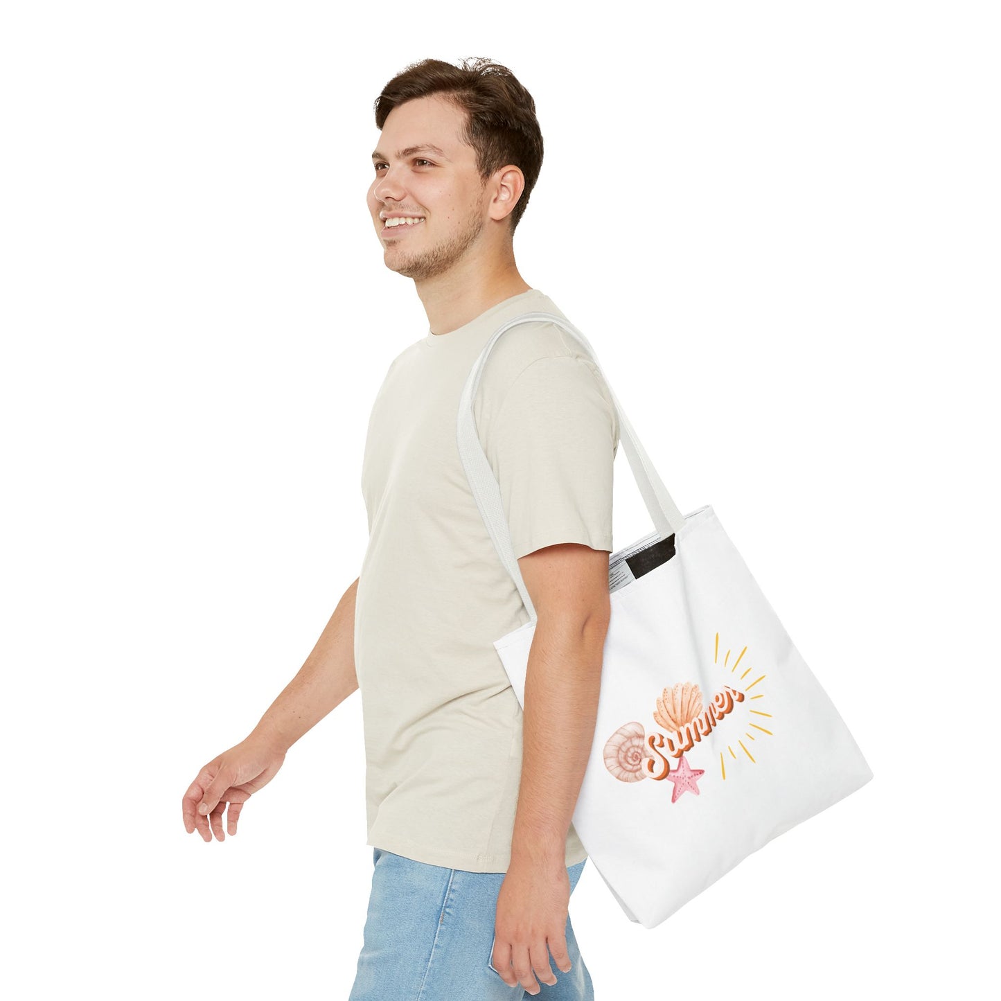 Summer Vibes Tote Bag, Beach Bag, Casual Carryall, Eco-Friendly Tote, Vacation Accessory, Gift for Her