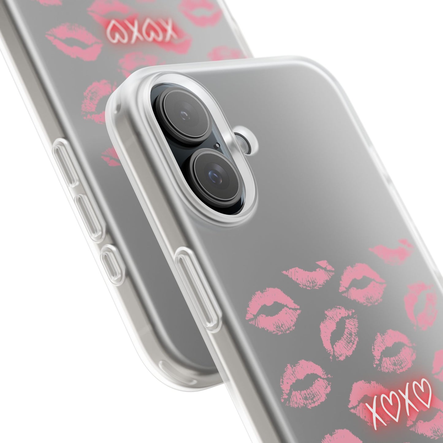 Kiss Print Phone Case - Stylish Flexi Case, Cute Phone Cover, Gift for Her, Trendy Accessories, Valentine's Day, Romantic Style