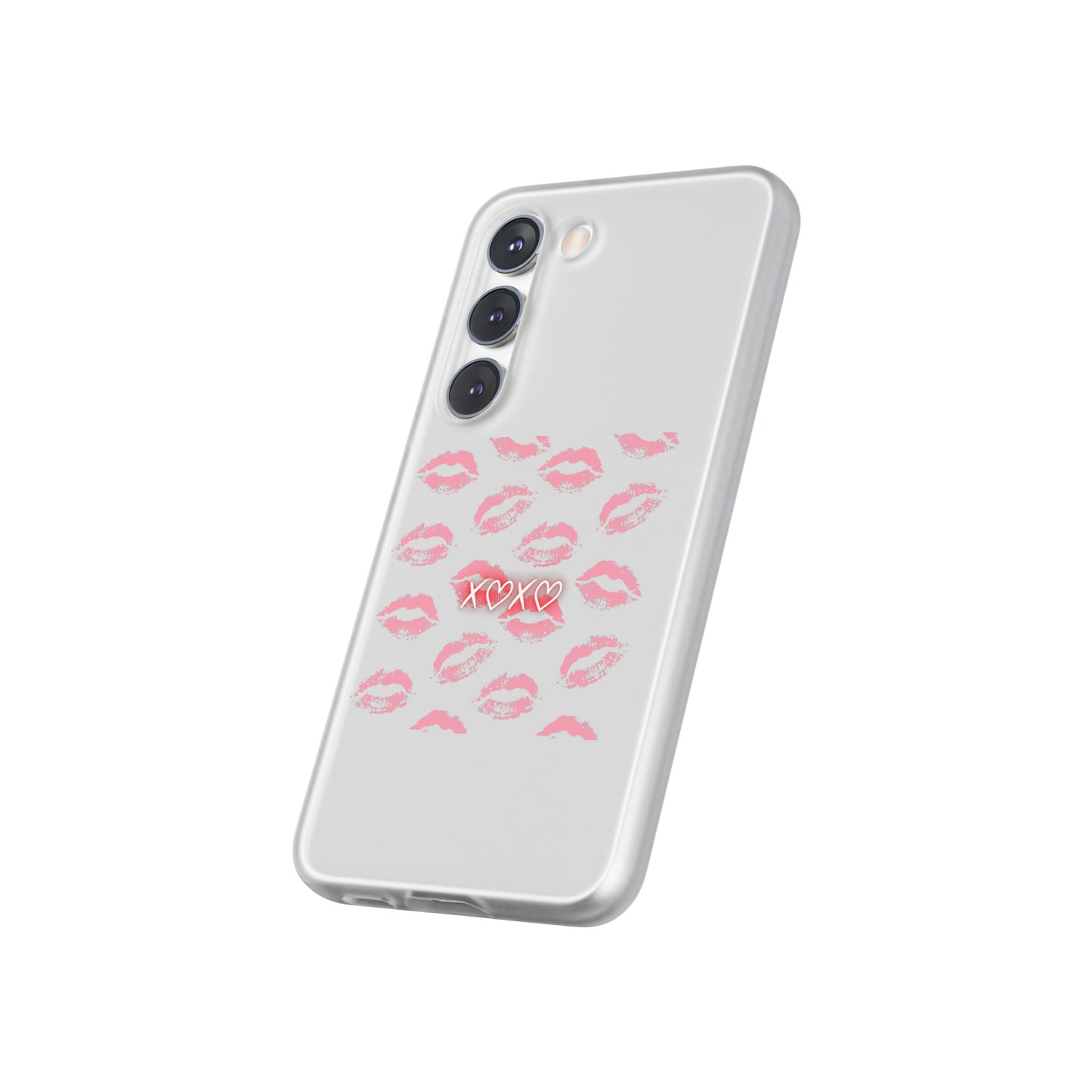 Kiss Print Phone Case - Stylish Flexi Case, Cute Phone Cover, Gift for Her, Trendy Accessories, Valentine's Day, Romantic Style