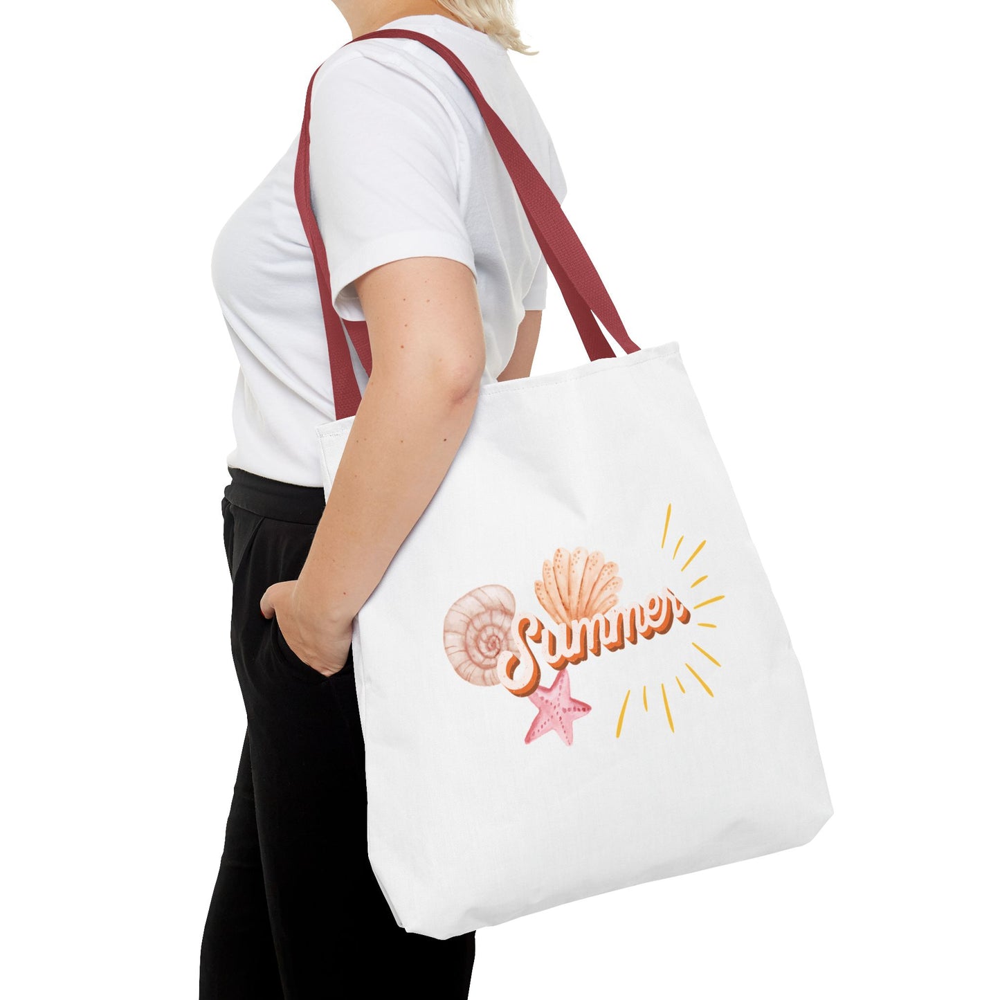 Summer Vibes Tote Bag, Beach Bag, Casual Carryall, Eco-Friendly Tote, Vacation Accessory, Gift for Her