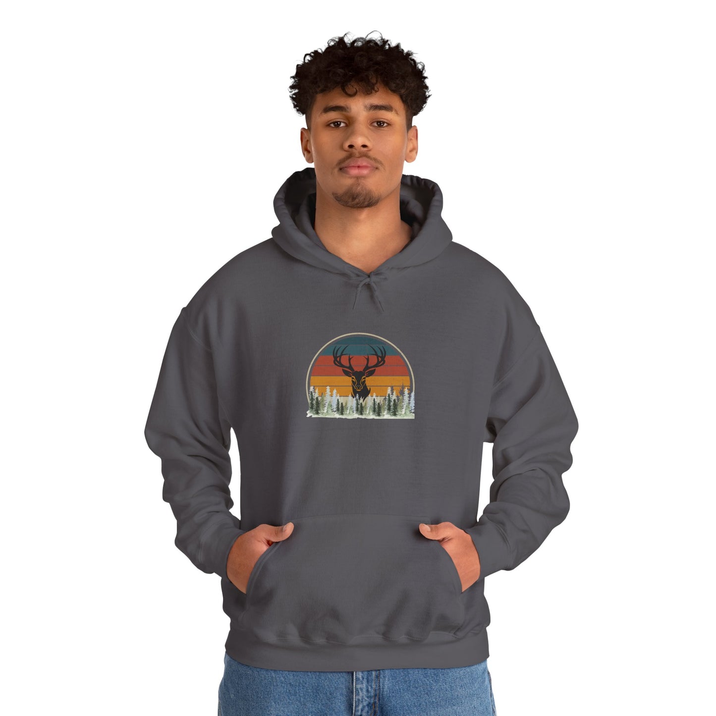 Stylish Unisex Hoodie with Retro Mountain Design, Cozy Apparel, Perfect for Outdoor Lovers, Gifts for Him or Her, Casual Wear