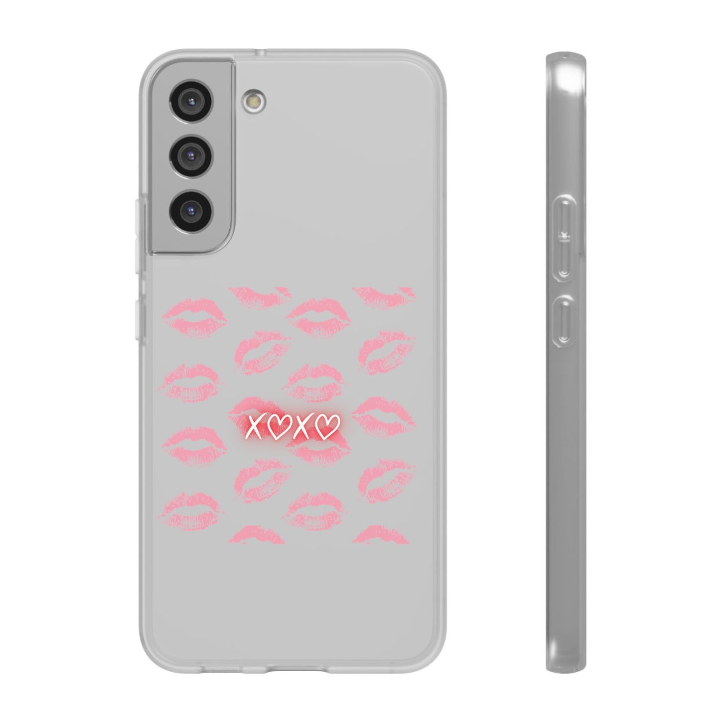 Kiss Print Phone Case - Stylish Flexi Case, Cute Phone Cover, Gift for Her, Trendy Accessories, Valentine's Day, Romantic Style