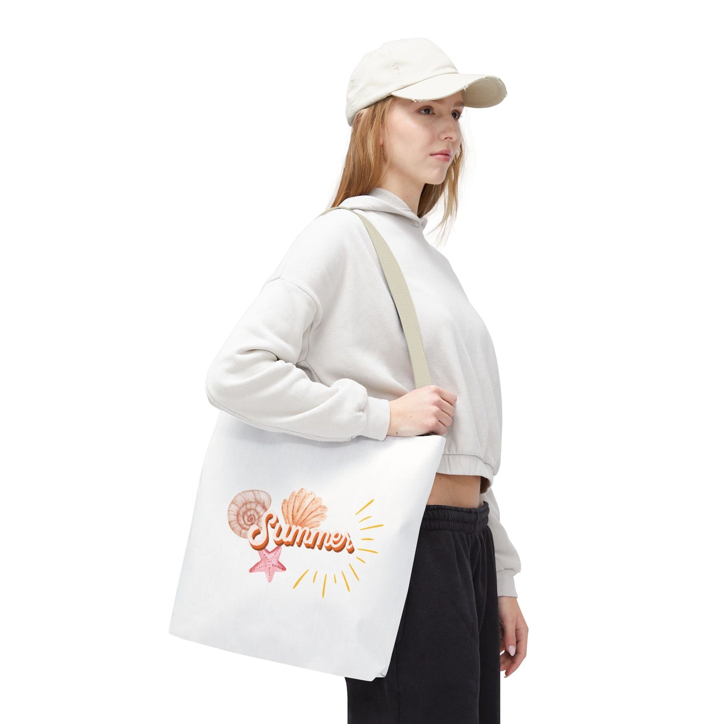 Summer Vibes Tote Bag, Beach Bag, Casual Carryall, Eco-Friendly Tote, Vacation Accessory, Gift for Her