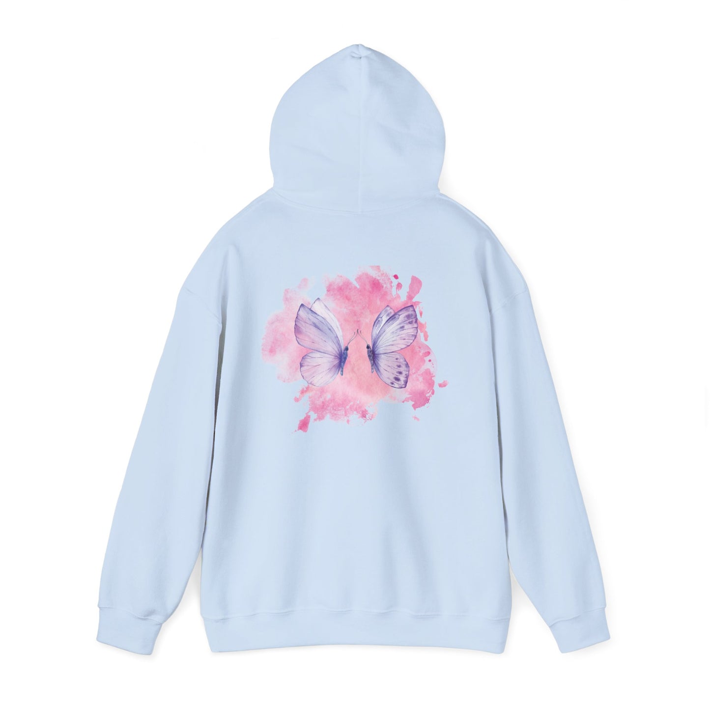 Whimsical Butterfly Sweatshirt - Cozy Hooded Sweatshirt, Pastel Art Apparel, Spring Fashion, Gift for Nature Lovers, Butterfly Lover Gift