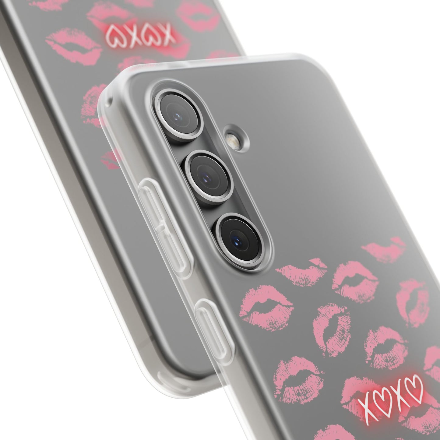 Kiss Print Phone Case - Stylish Flexi Case, Cute Phone Cover, Gift for Her, Trendy Accessories, Valentine's Day, Romantic Style