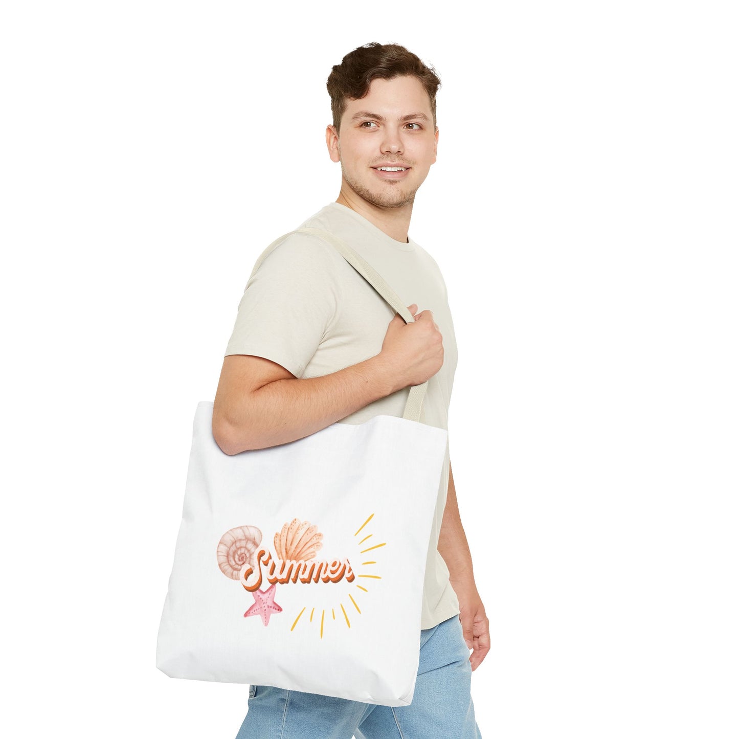 Summer Vibes Tote Bag, Beach Bag, Casual Carryall, Eco-Friendly Tote, Vacation Accessory, Gift for Her
