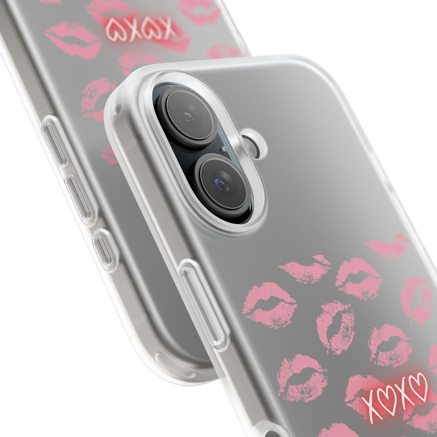 Kiss Print Phone Case - Stylish Flexi Case, Cute Phone Cover, Gift for Her, Trendy Accessories, Valentine's Day, Romantic Style