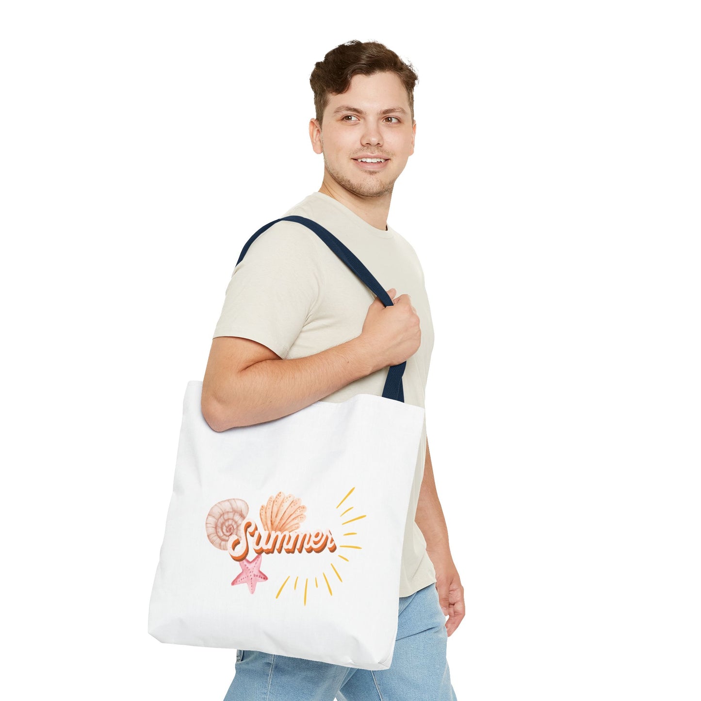Summer Vibes Tote Bag, Beach Bag, Casual Carryall, Eco-Friendly Tote, Vacation Accessory, Gift for Her