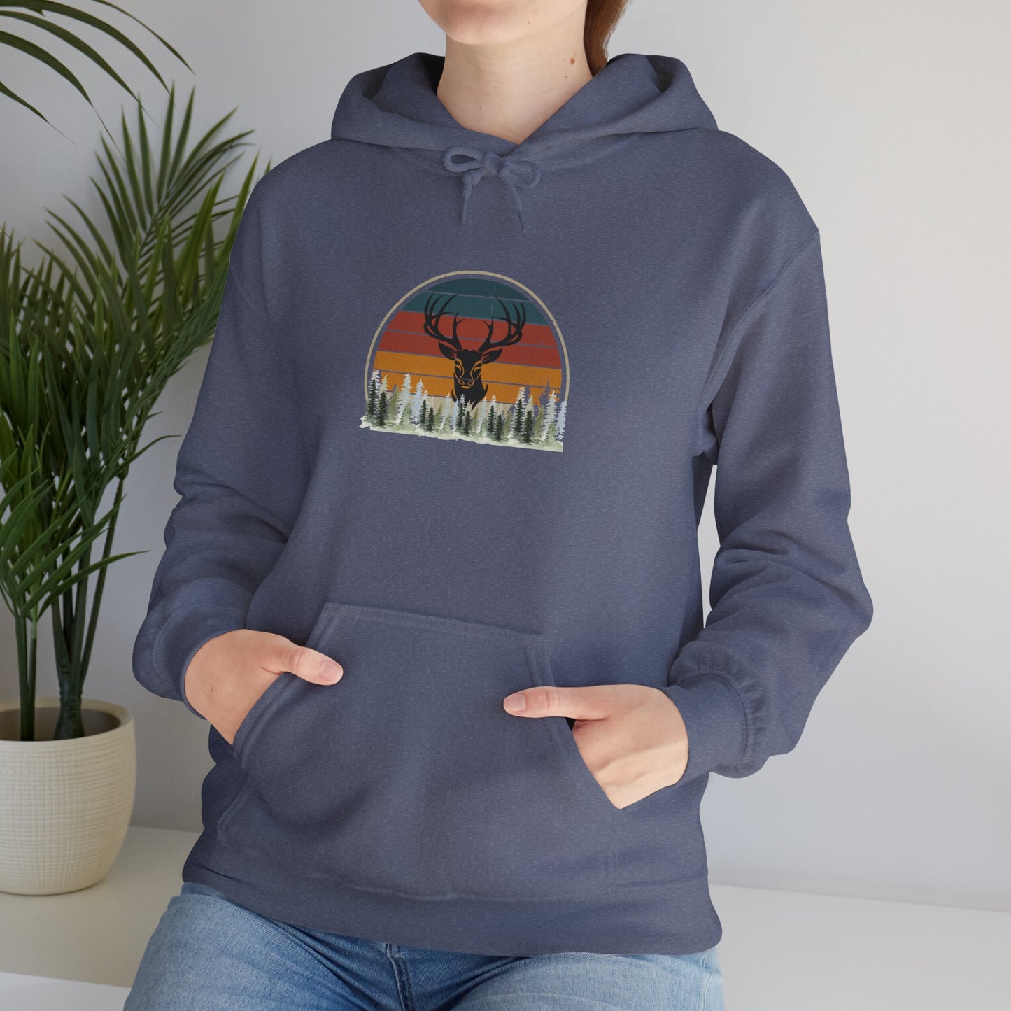 Stylish Unisex Hoodie with Retro Mountain Design, Cozy Apparel, Perfect for Outdoor Lovers, Gifts for Him or Her, Casual Wear