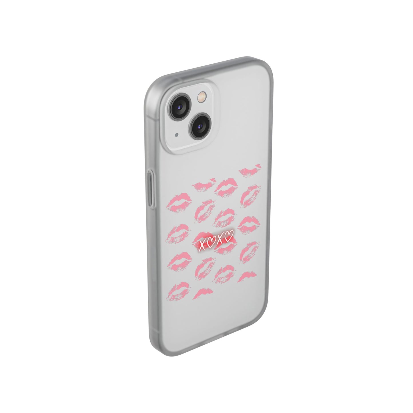 Kiss Print Phone Case - Stylish Flexi Case, Cute Phone Cover, Gift for Her, Trendy Accessories, Valentine's Day, Romantic Style