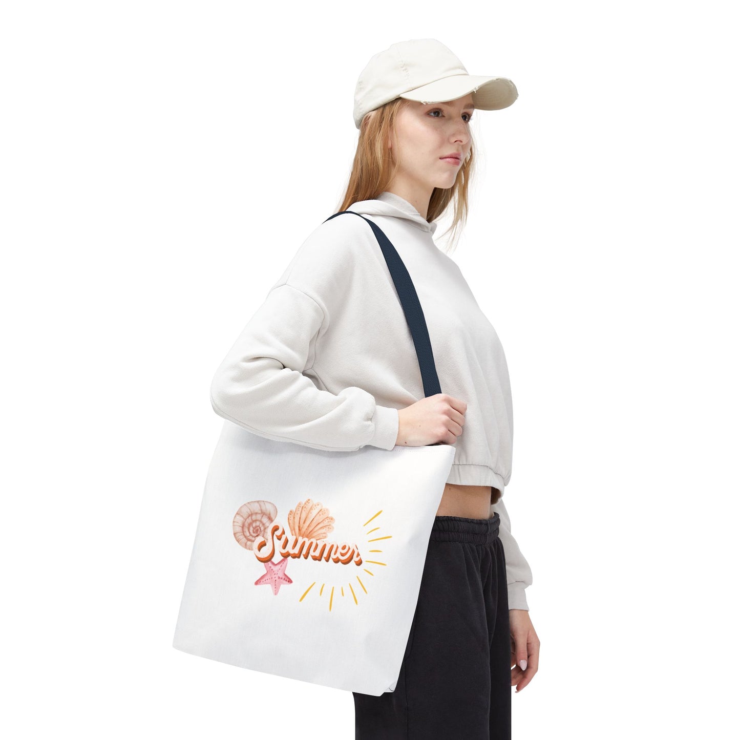 Summer Vibes Tote Bag, Beach Bag, Casual Carryall, Eco-Friendly Tote, Vacation Accessory, Gift for Her