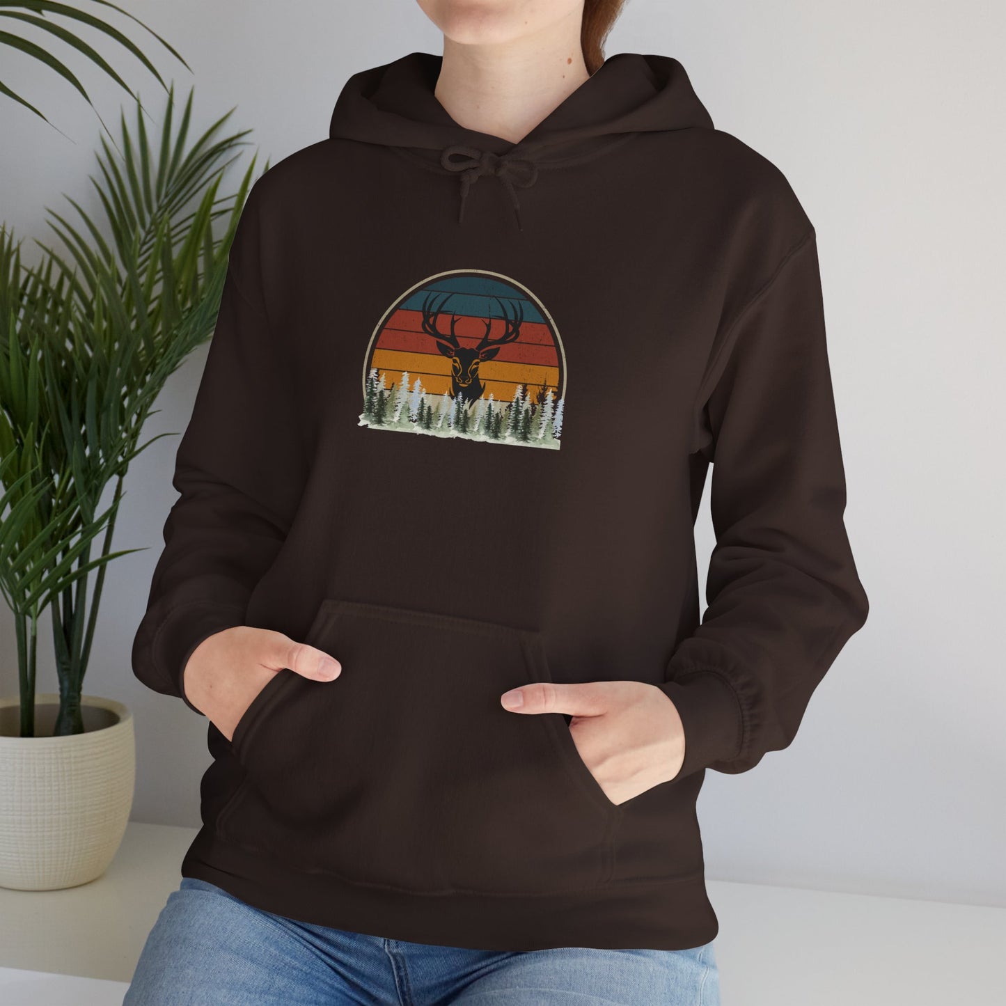 Stylish Unisex Hoodie with Retro Mountain Design, Cozy Apparel, Perfect for Outdoor Lovers, Gifts for Him or Her, Casual Wear