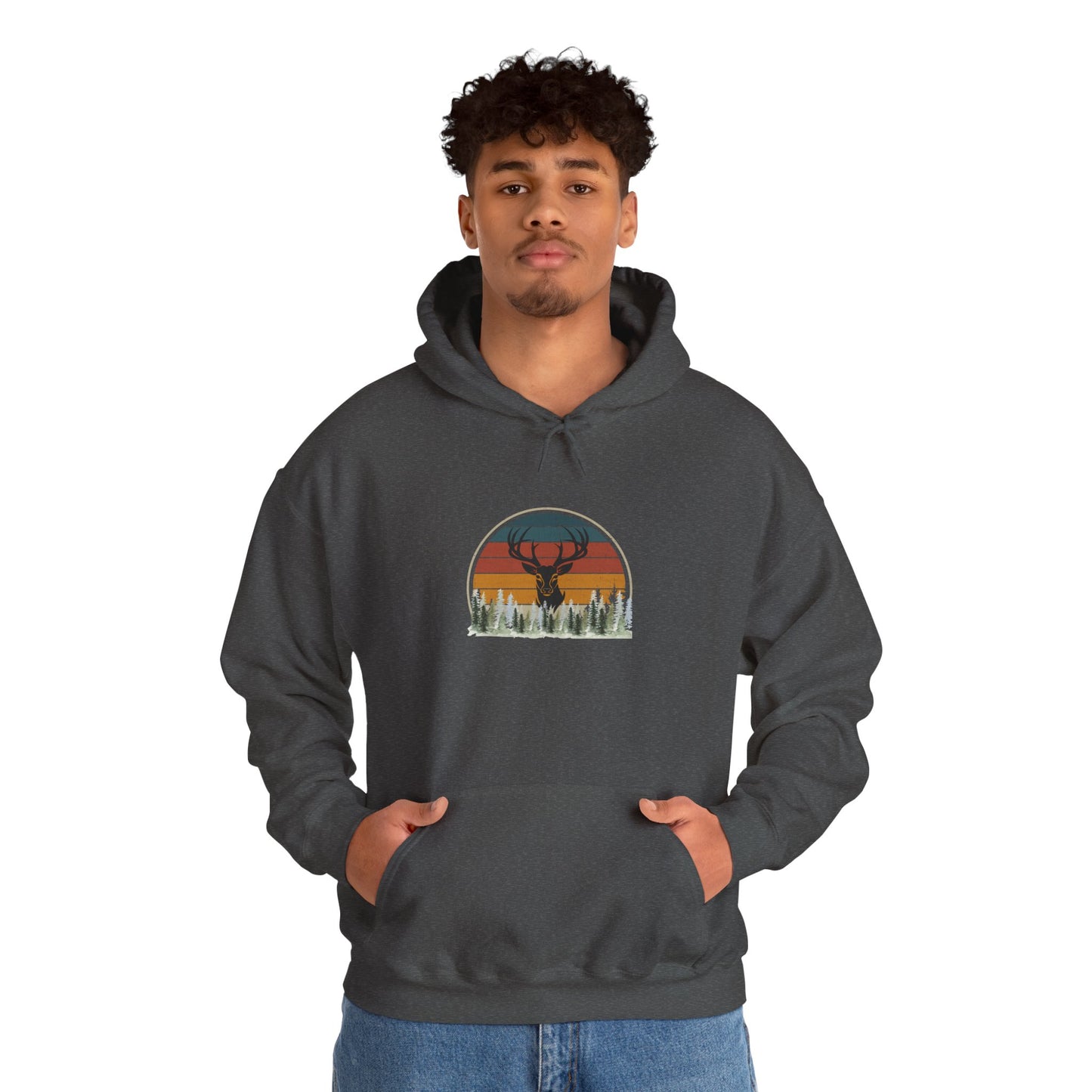 Stylish Unisex Hoodie with Retro Mountain Design, Cozy Apparel, Perfect for Outdoor Lovers, Gifts for Him or Her, Casual Wear