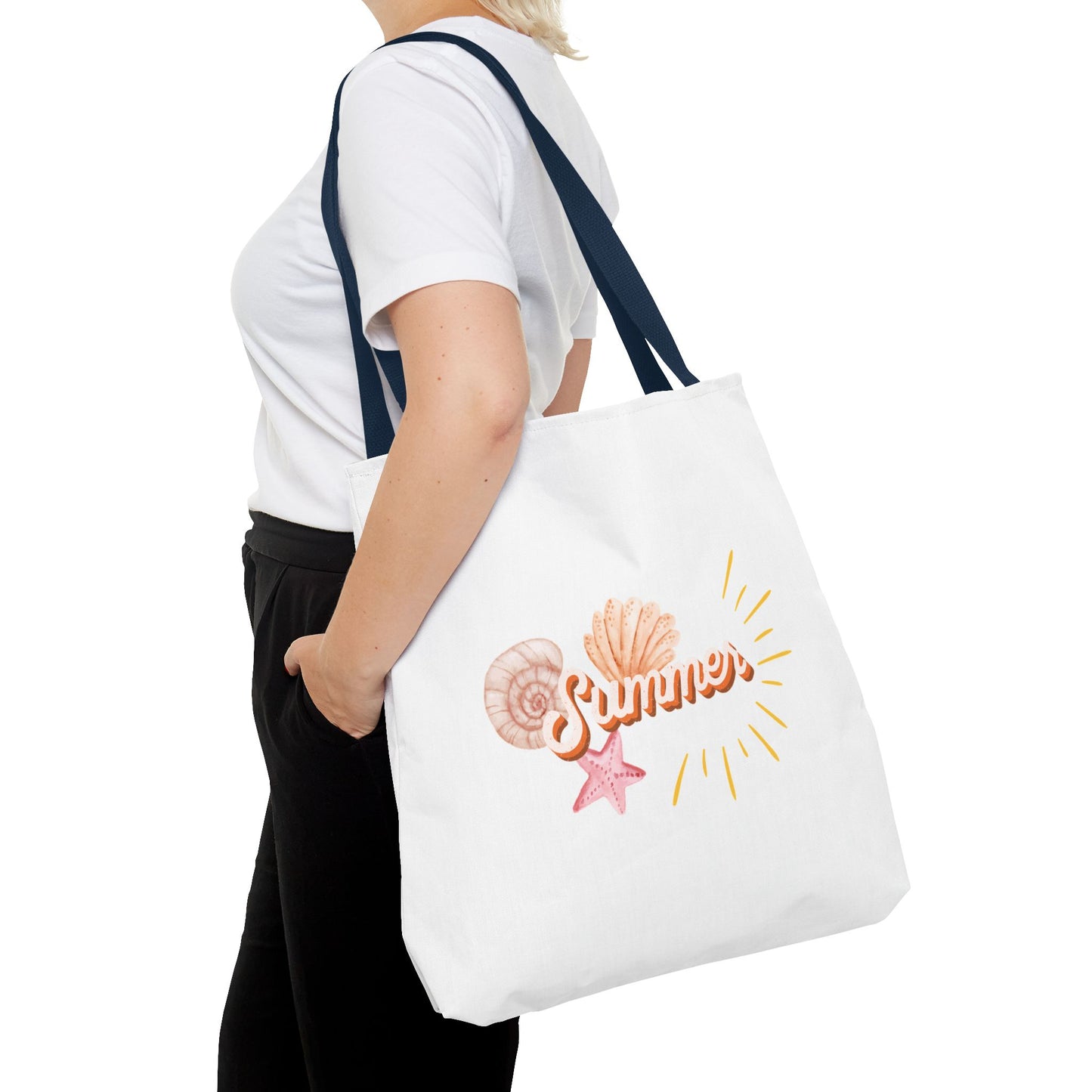 Summer Vibes Tote Bag, Beach Bag, Casual Carryall, Eco-Friendly Tote, Vacation Accessory, Gift for Her