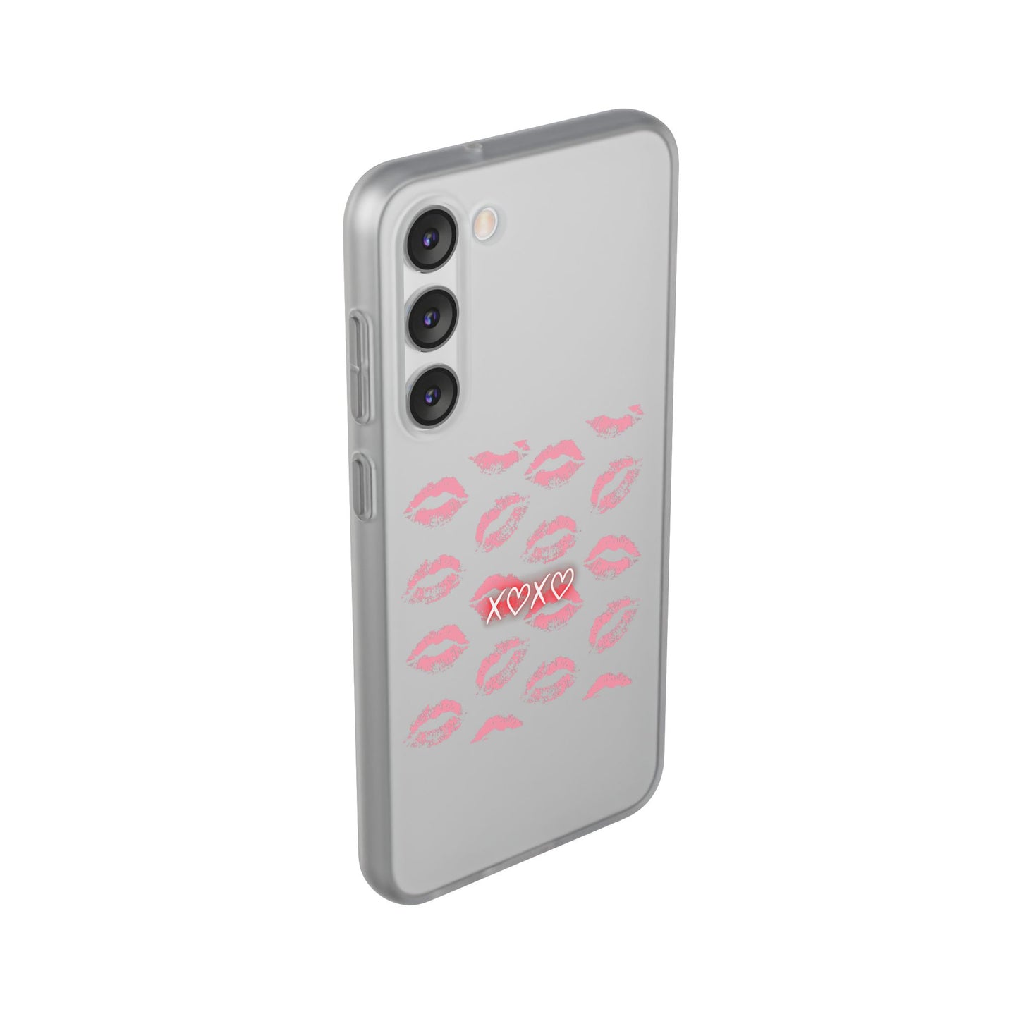 Kiss Print Phone Case - Stylish Flexi Case, Cute Phone Cover, Gift for Her, Trendy Accessories, Valentine's Day, Romantic Style