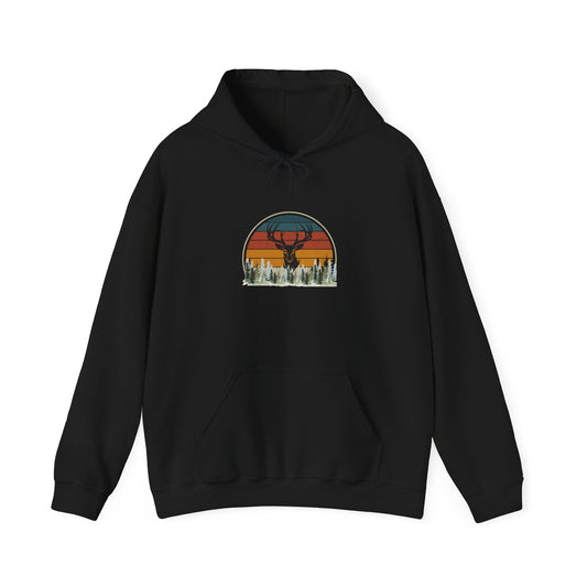 Stylish Unisex Hoodie with Retro Mountain Design, Cozy Apparel, Perfect for Outdoor Lovers, Gifts for Him or Her, Casual Wear