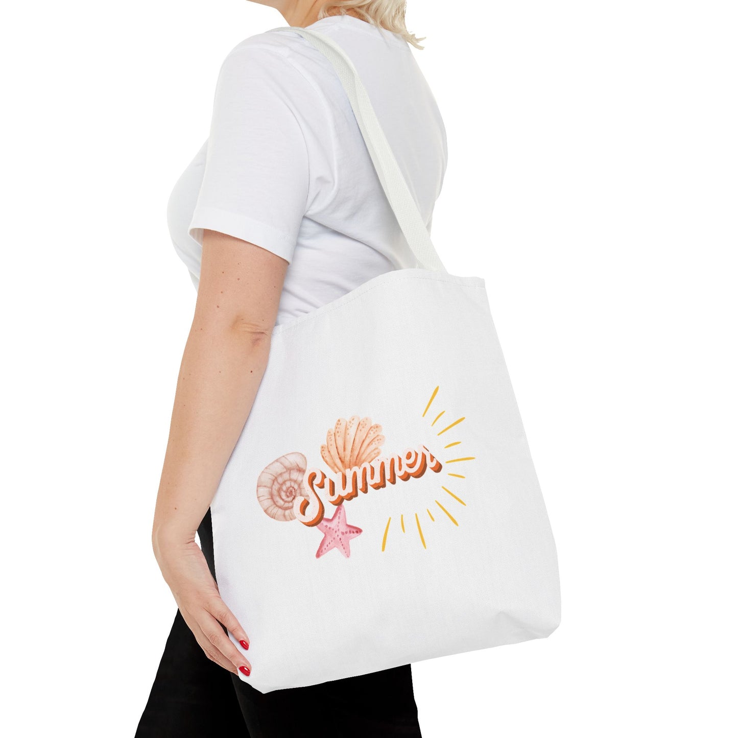 Summer Vibes Tote Bag, Beach Bag, Casual Carryall, Eco-Friendly Tote, Vacation Accessory, Gift for Her