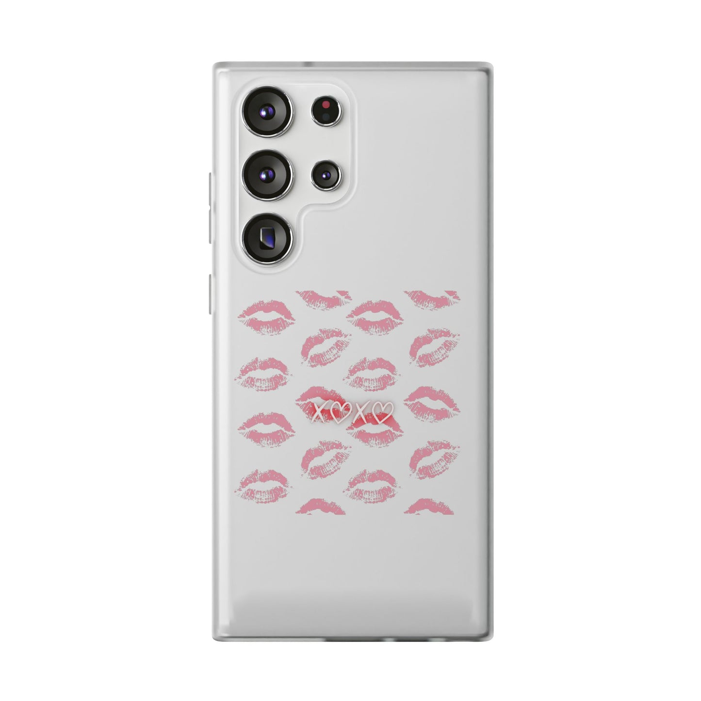 Kiss Print Phone Case - Stylish Flexi Case, Cute Phone Cover, Gift for Her, Trendy Accessories, Valentine's Day, Romantic Style