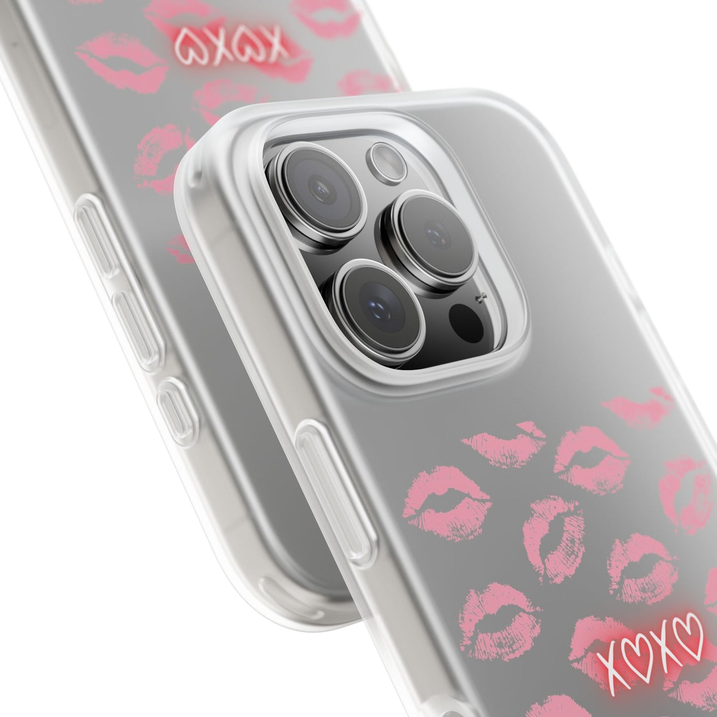 Kiss Print Phone Case - Stylish Flexi Case, Cute Phone Cover, Gift for Her, Trendy Accessories, Valentine's Day, Romantic Style