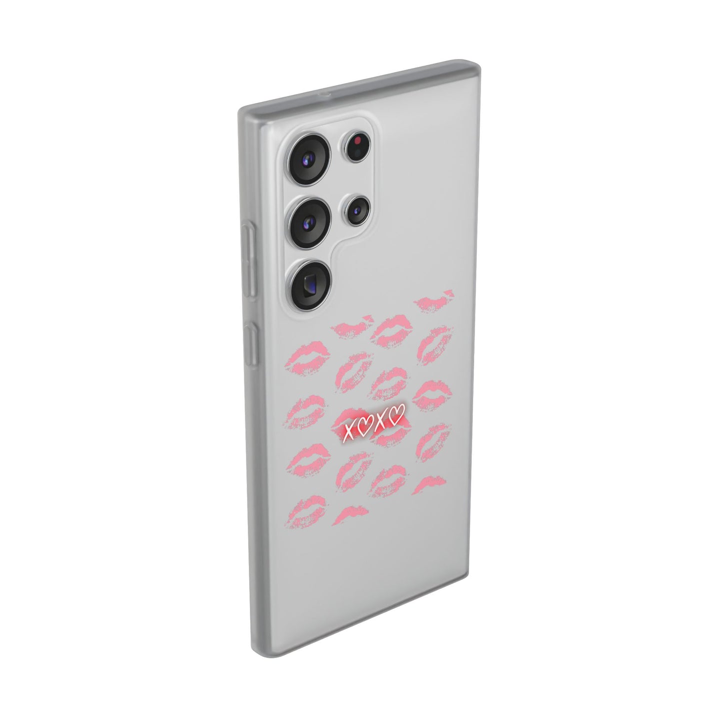 Kiss Print Phone Case - Stylish Flexi Case, Cute Phone Cover, Gift for Her, Trendy Accessories, Valentine's Day, Romantic Style