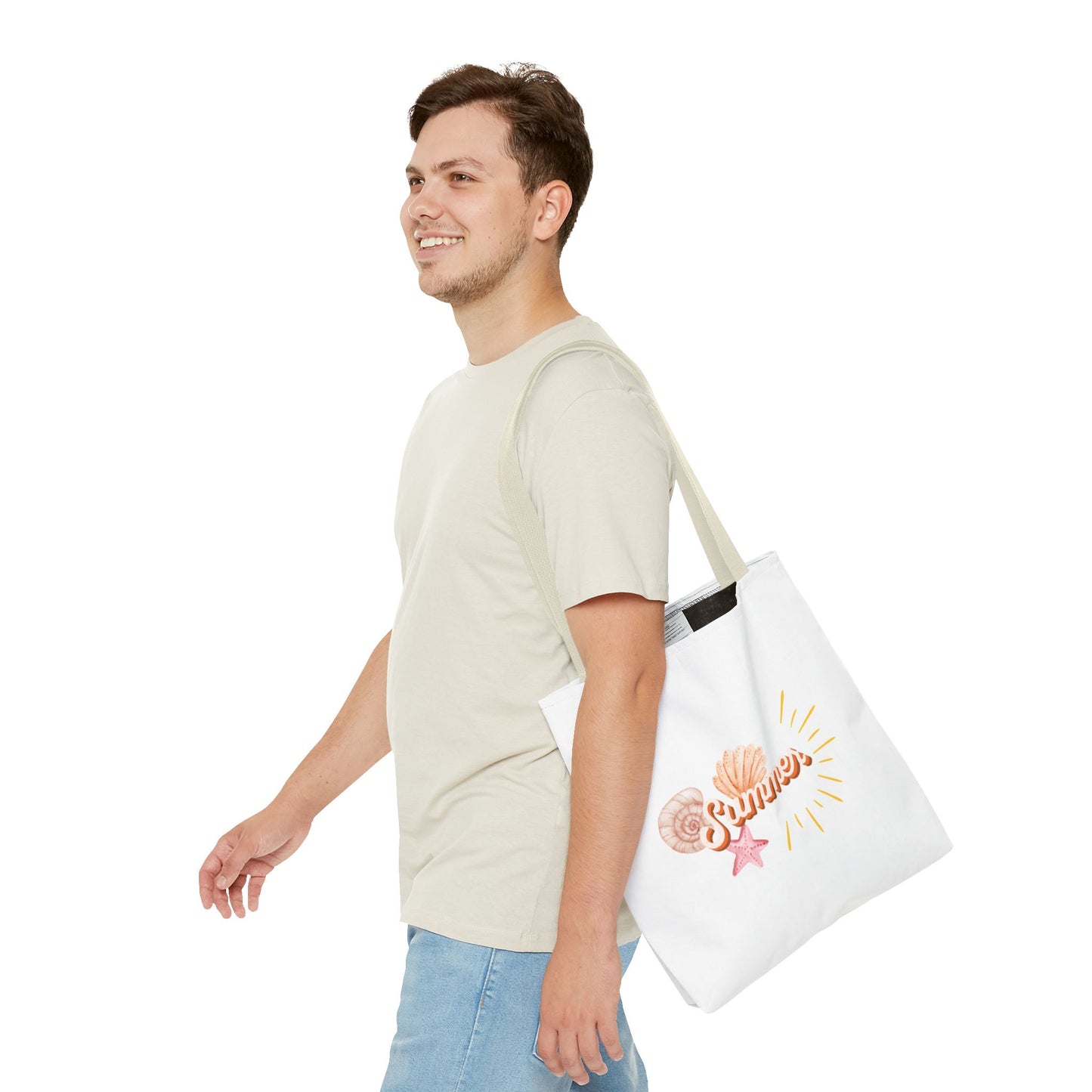 Summer Vibes Tote Bag, Beach Bag, Casual Carryall, Eco-Friendly Tote, Vacation Accessory, Gift for Her