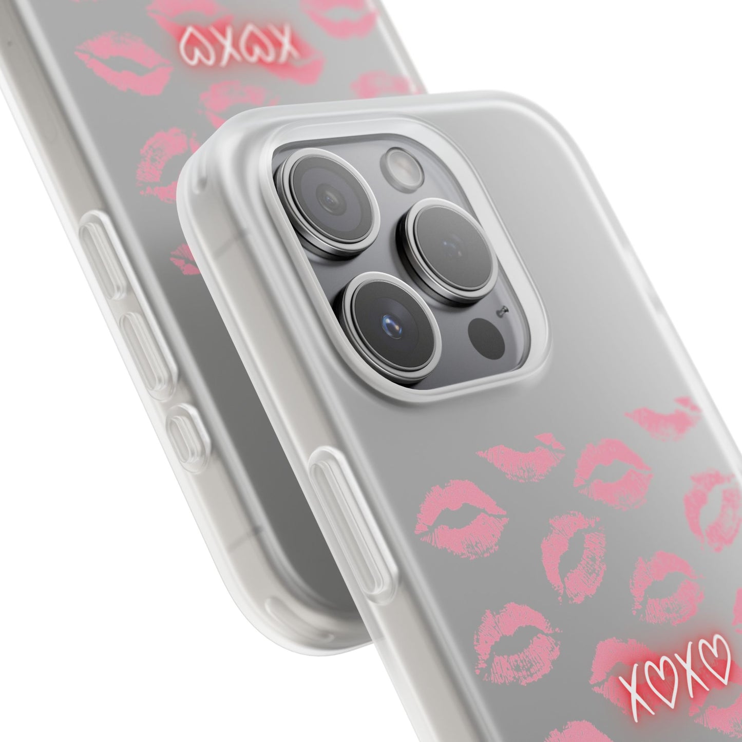 Kiss Print Phone Case - Stylish Flexi Case, Cute Phone Cover, Gift for Her, Trendy Accessories, Valentine's Day, Romantic Style