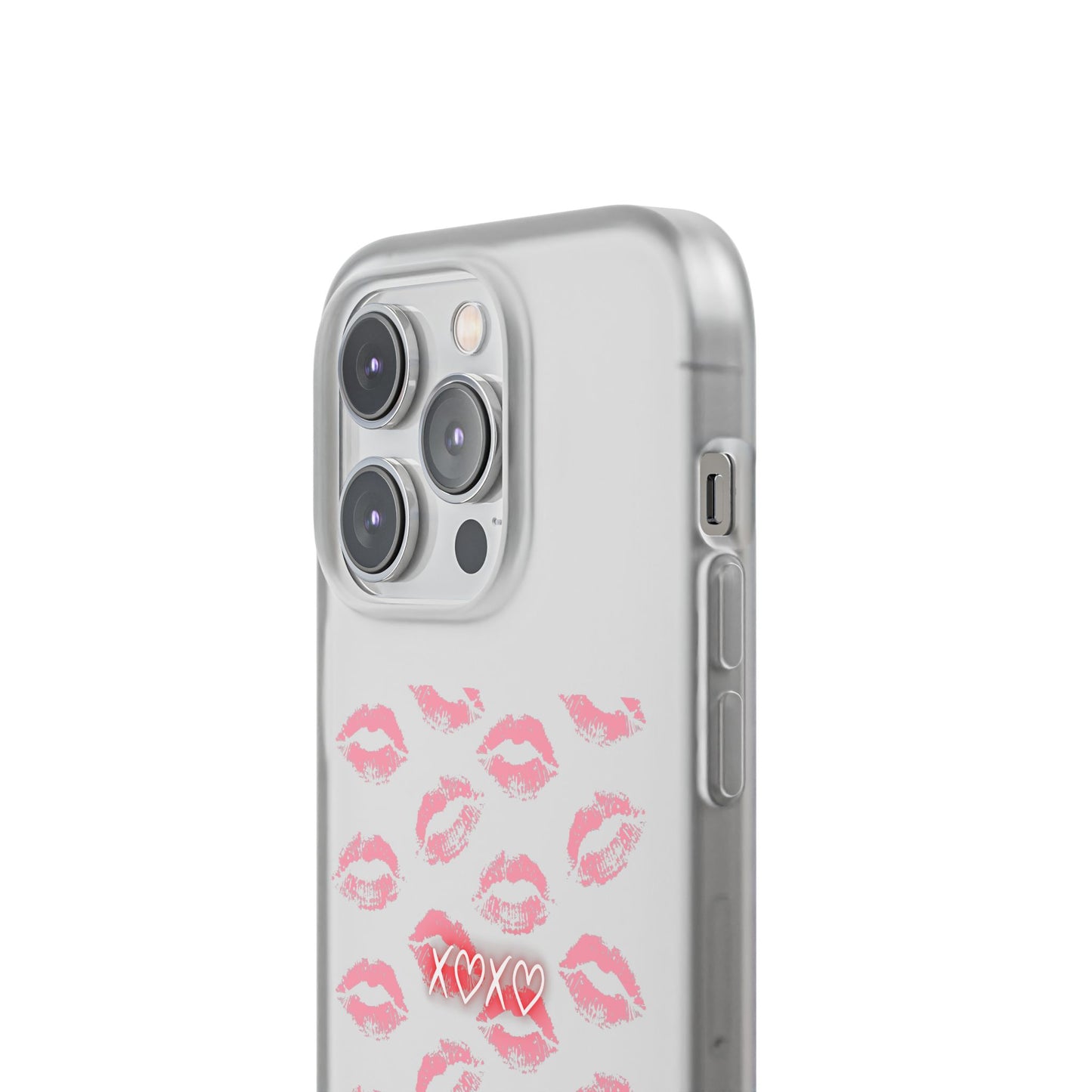Kiss Print Phone Case - Stylish Flexi Case, Cute Phone Cover, Gift for Her, Trendy Accessories, Valentine's Day, Romantic Style