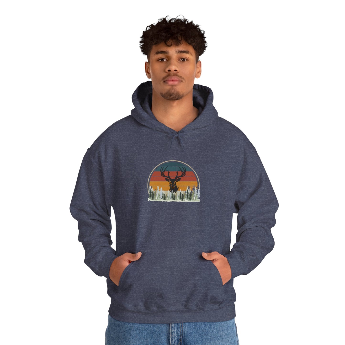 Stylish Unisex Hoodie with Retro Mountain Design, Cozy Apparel, Perfect for Outdoor Lovers, Gifts for Him or Her, Casual Wear