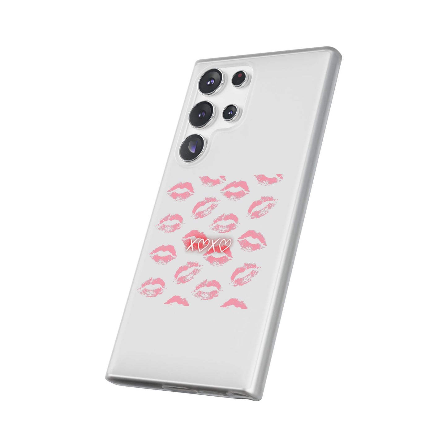 Kiss Print Phone Case - Stylish Flexi Case, Cute Phone Cover, Gift for Her, Trendy Accessories, Valentine's Day, Romantic Style