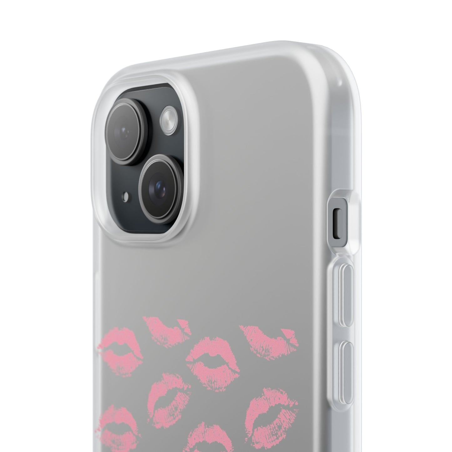 Kiss Print Phone Case - Stylish Flexi Case, Cute Phone Cover, Gift for Her, Trendy Accessories, Valentine's Day, Romantic Style