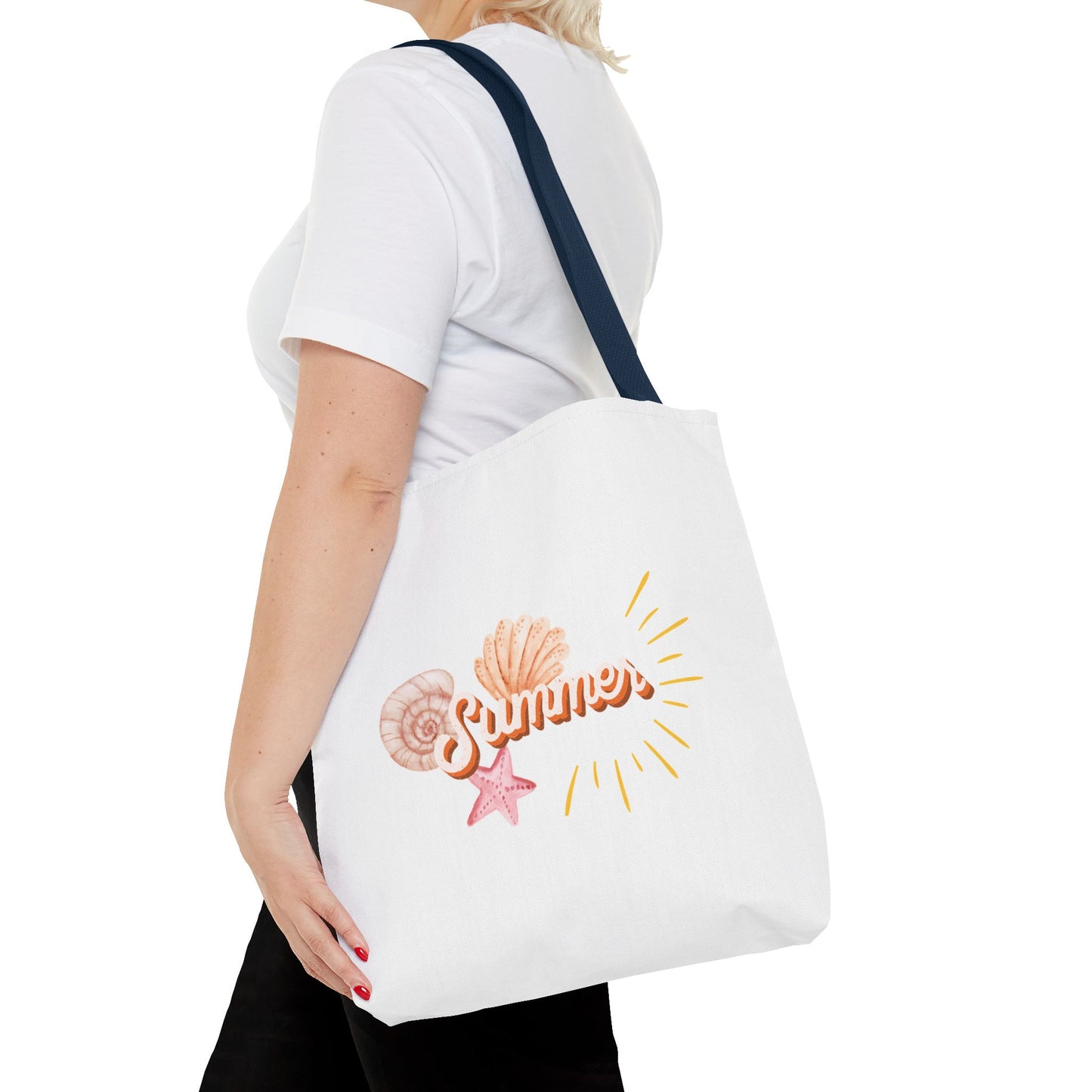 Summer Vibes Tote Bag, Beach Bag, Casual Carryall, Eco-Friendly Tote, Vacation Accessory, Gift for Her