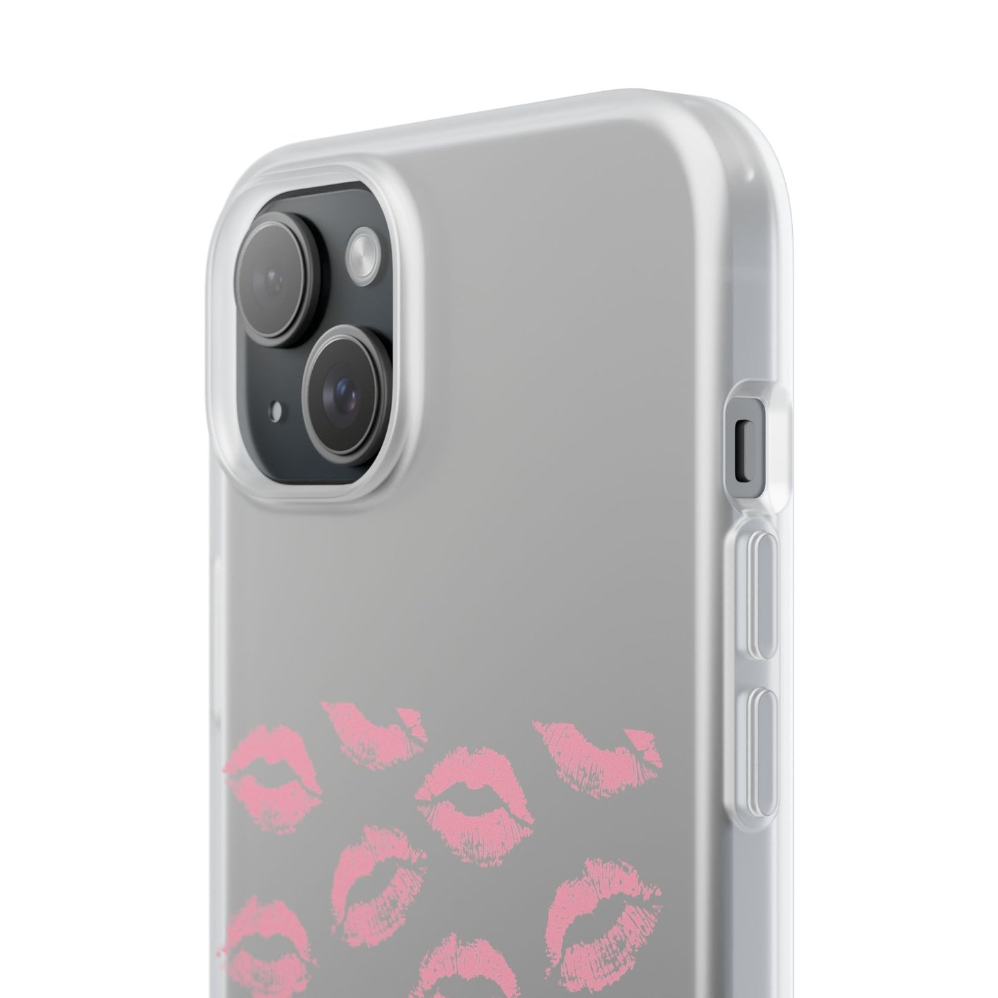 Kiss Print Phone Case - Stylish Flexi Case, Cute Phone Cover, Gift for Her, Trendy Accessories, Valentine's Day, Romantic Style