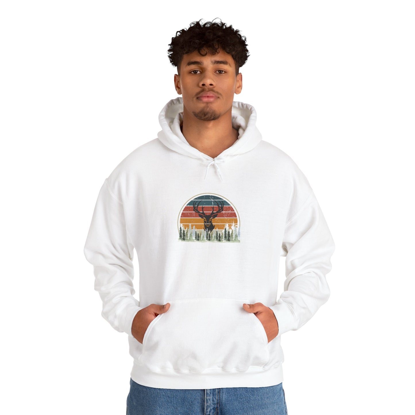 Stylish Unisex Hoodie with Retro Mountain Design, Cozy Apparel, Perfect for Outdoor Lovers, Gifts for Him or Her, Casual Wear