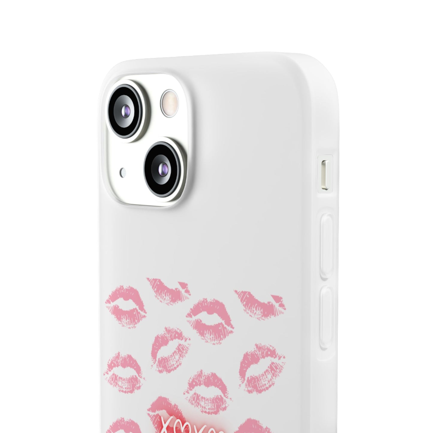 Kiss Print Phone Case - Stylish Flexi Case, Cute Phone Cover, Gift for Her, Trendy Accessories, Valentine's Day, Romantic Style