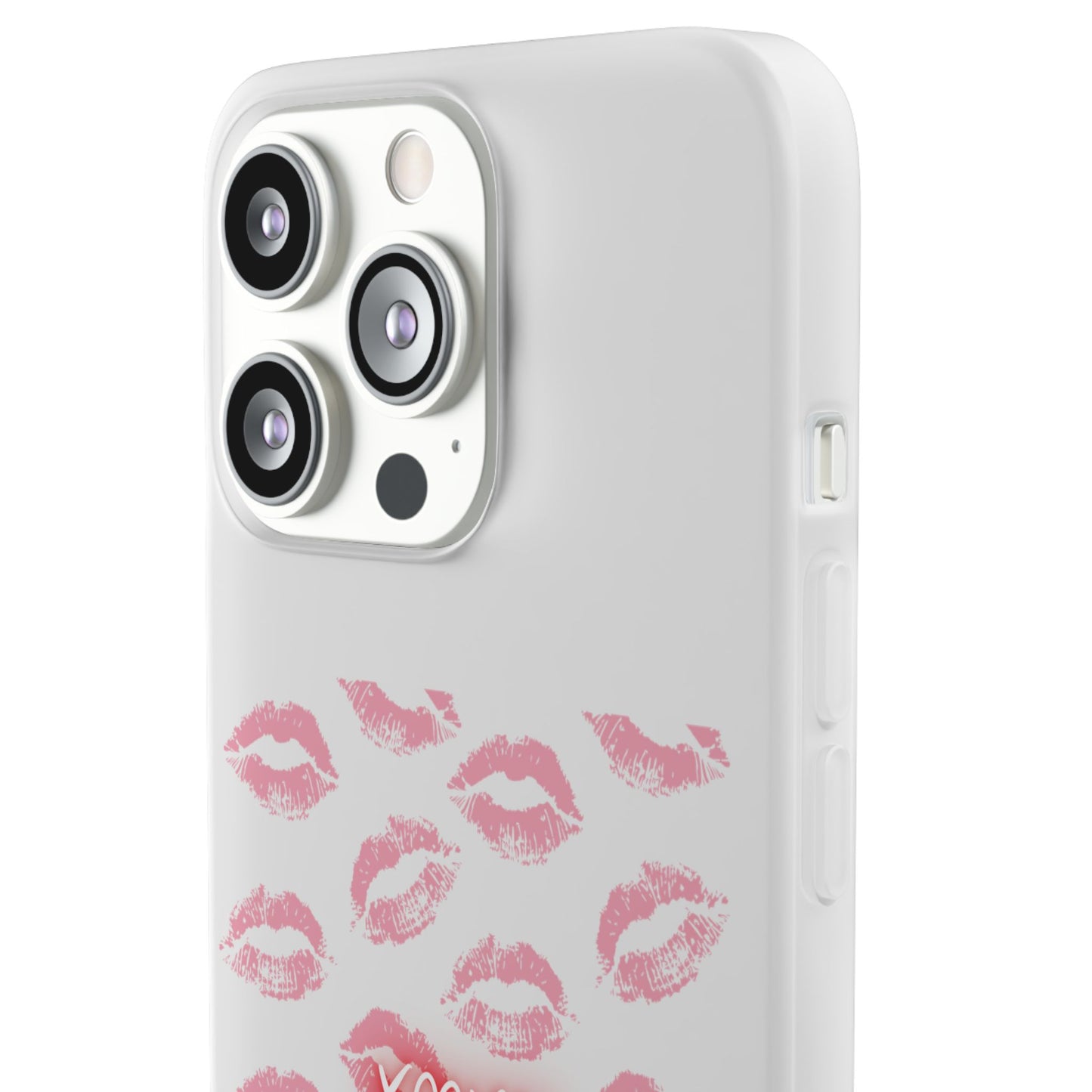 Kiss Print Phone Case - Stylish Flexi Case, Cute Phone Cover, Gift for Her, Trendy Accessories, Valentine's Day, Romantic Style
