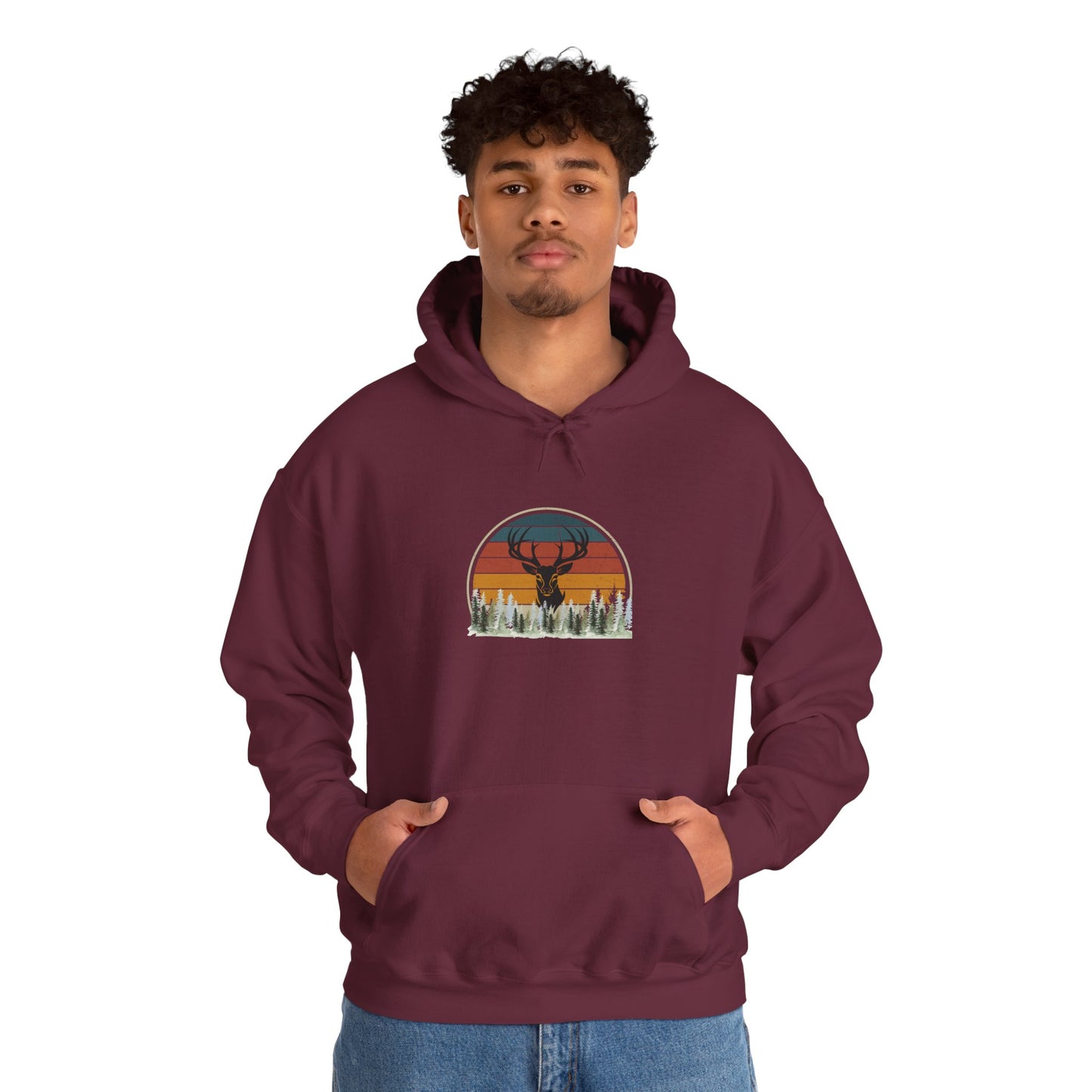 Stylish Unisex Hoodie with Retro Mountain Design, Cozy Apparel, Perfect for Outdoor Lovers, Gifts for Him or Her, Casual Wear