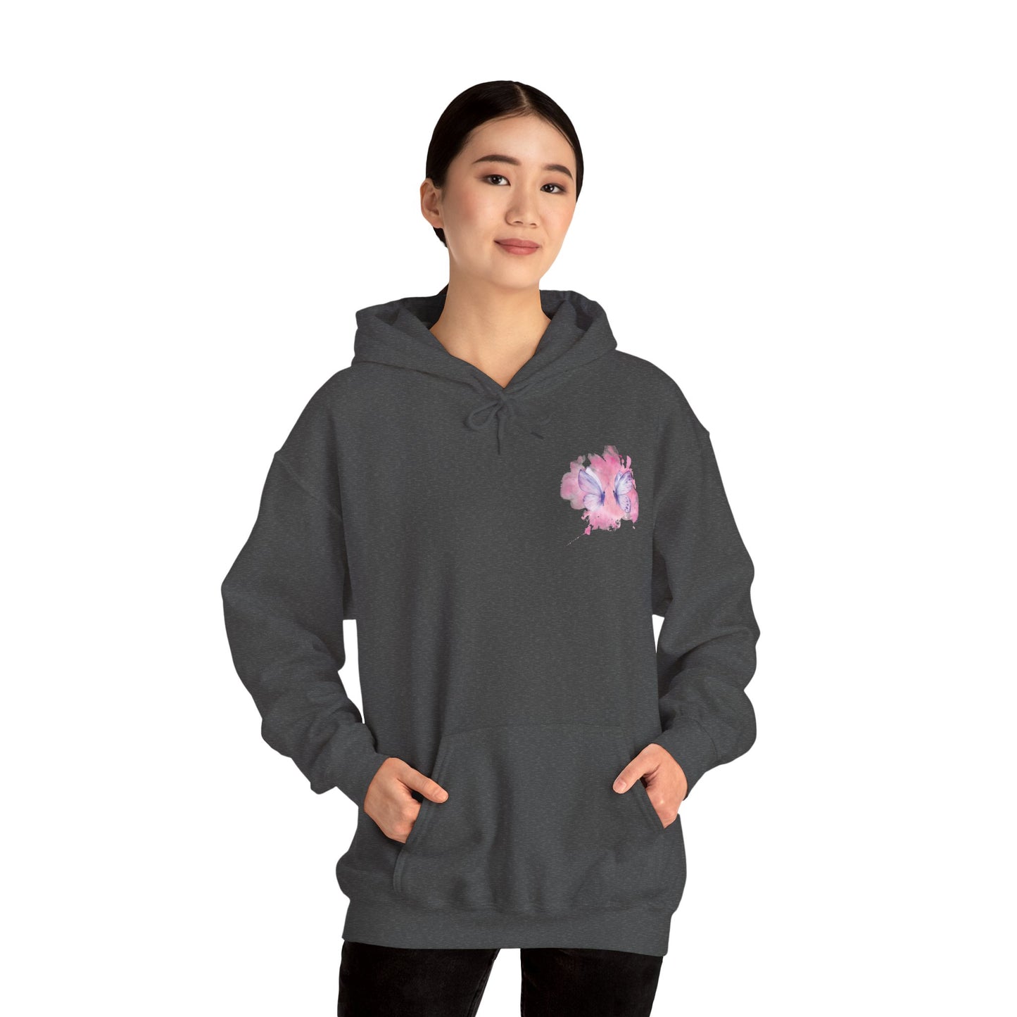 Whimsical Butterfly Sweatshirt - Cozy Hooded Sweatshirt, Pastel Art Apparel, Spring Fashion, Gift for Nature Lovers, Butterfly Lover Gift