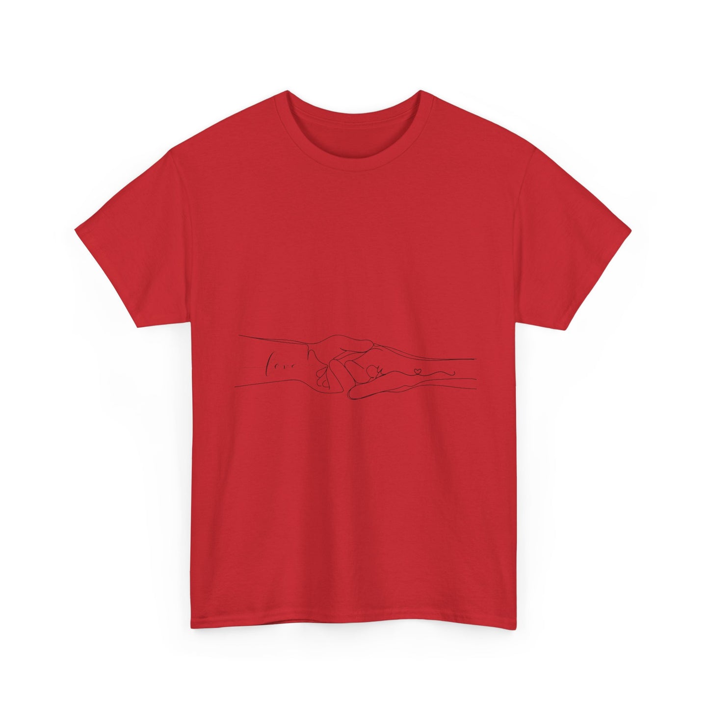 Simple Line Drawings Unisex Heavy Cotton Tee