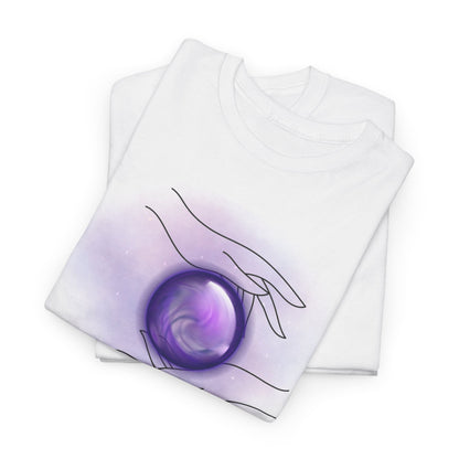 Mystical Hands Graphic Tee, Spiritual Clothing, Astrology Gift, Boho Fashion, Unisex Cotton T-Shirt
