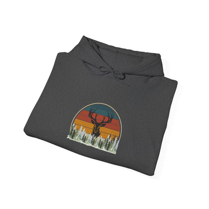 Stylish Unisex Hoodie with Retro Mountain Design, Cozy Apparel, Perfect for Outdoor Lovers, Gifts for Him or Her, Casual Wear