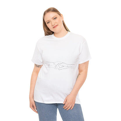 Simple Line Drawings Unisex Heavy Cotton Tee