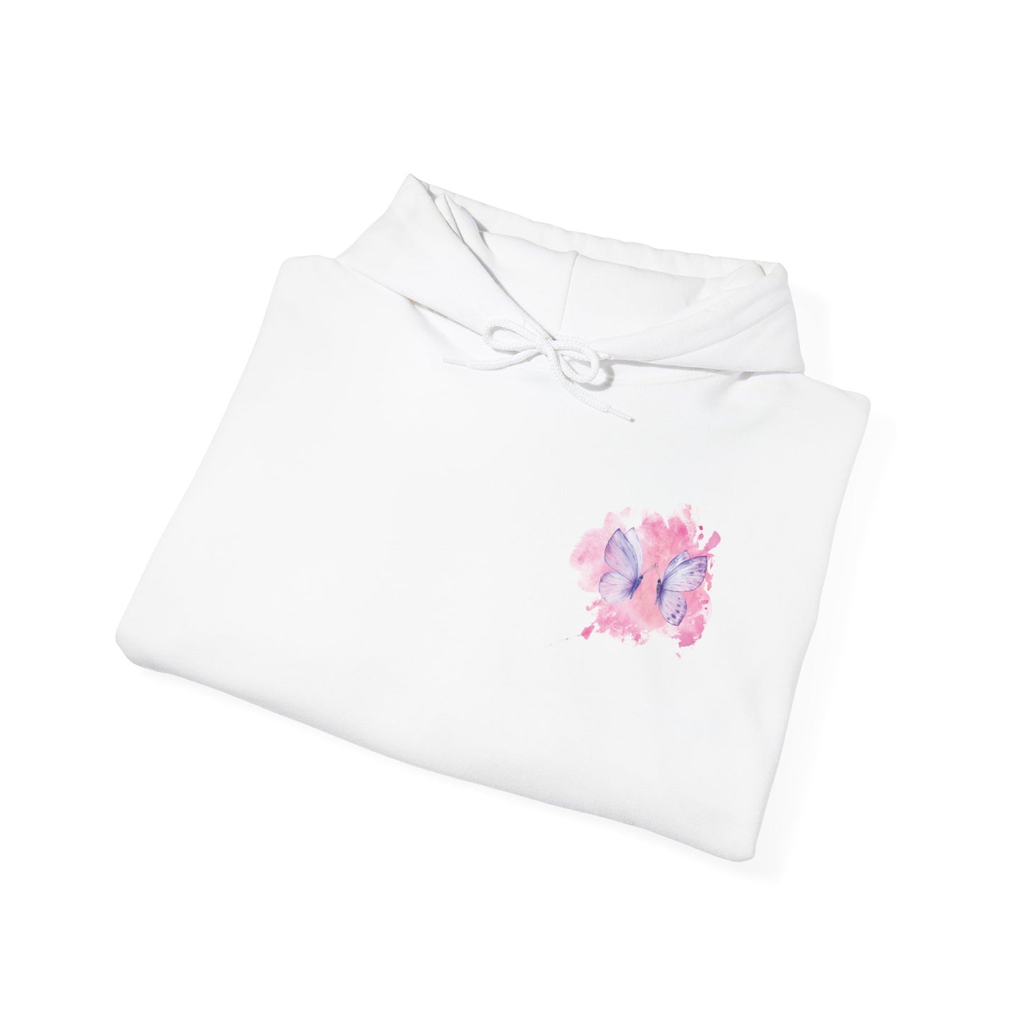 Whimsical Butterfly Sweatshirt - Cozy Hooded Sweatshirt, Pastel Art Apparel, Spring Fashion, Gift for Nature Lovers, Butterfly Lover Gift